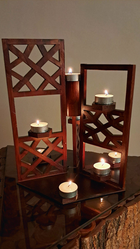 اکسسوری چوبی با جای شمع وارمر