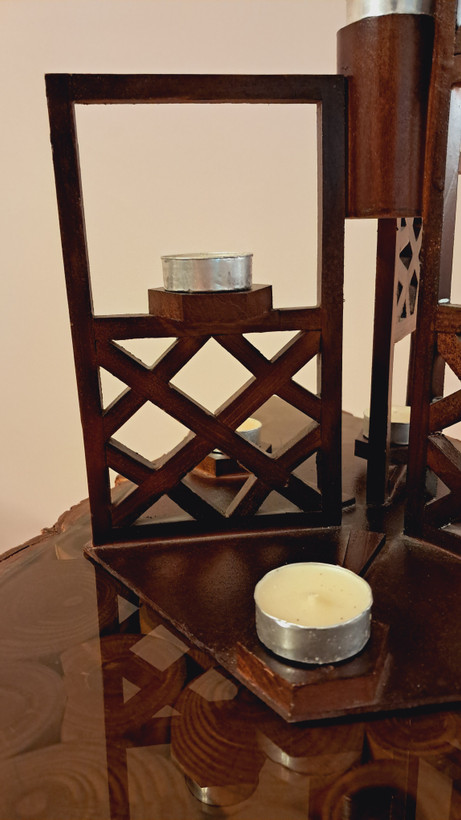 جاشمعی مدرن و روستیک از چوب روس
