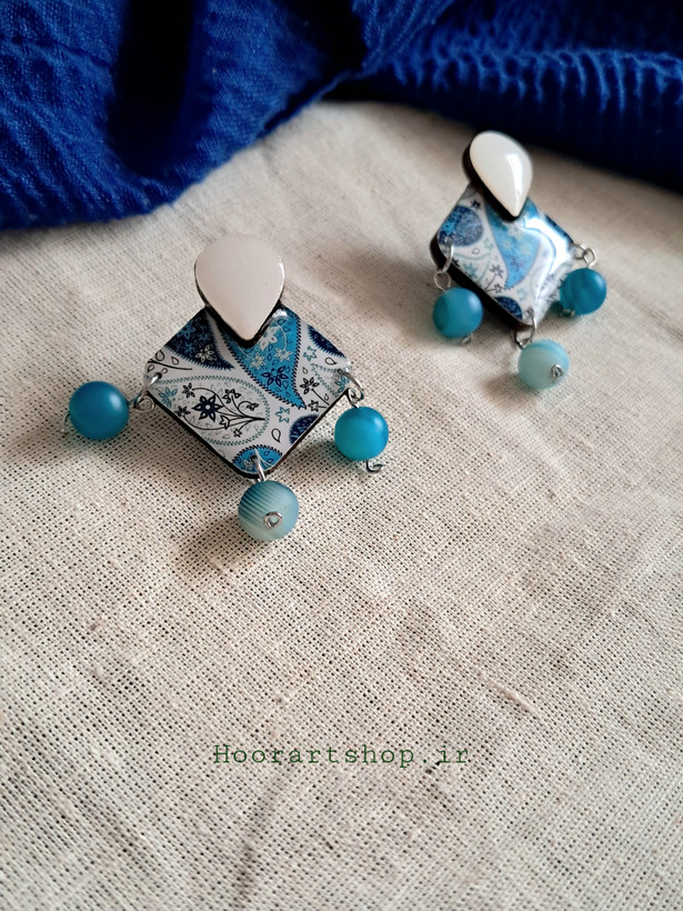 گوشواره رزینی ترمه