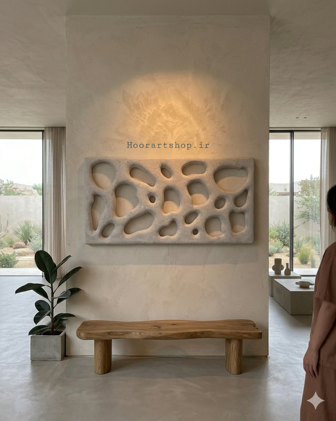 دیوارکوب حجمی پاپیه ماشه طرح نِفَسِ کاغذ