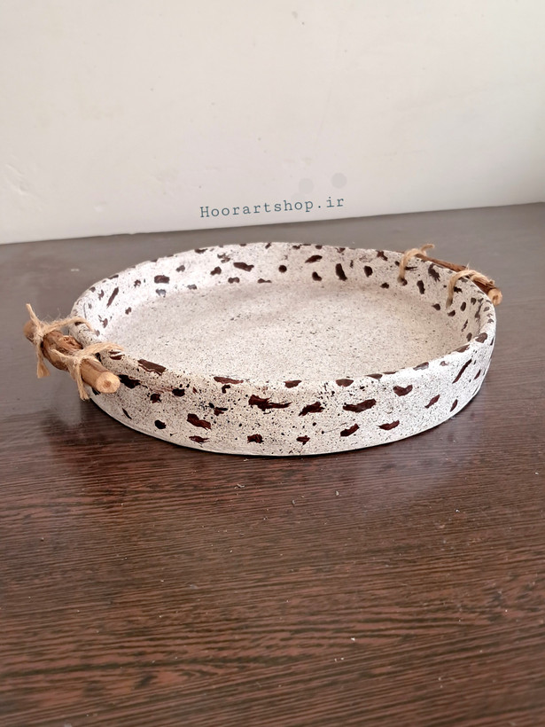 سینی هنری پاپیه ماشه مناسب دکور منزل در سه سایز مختلف
